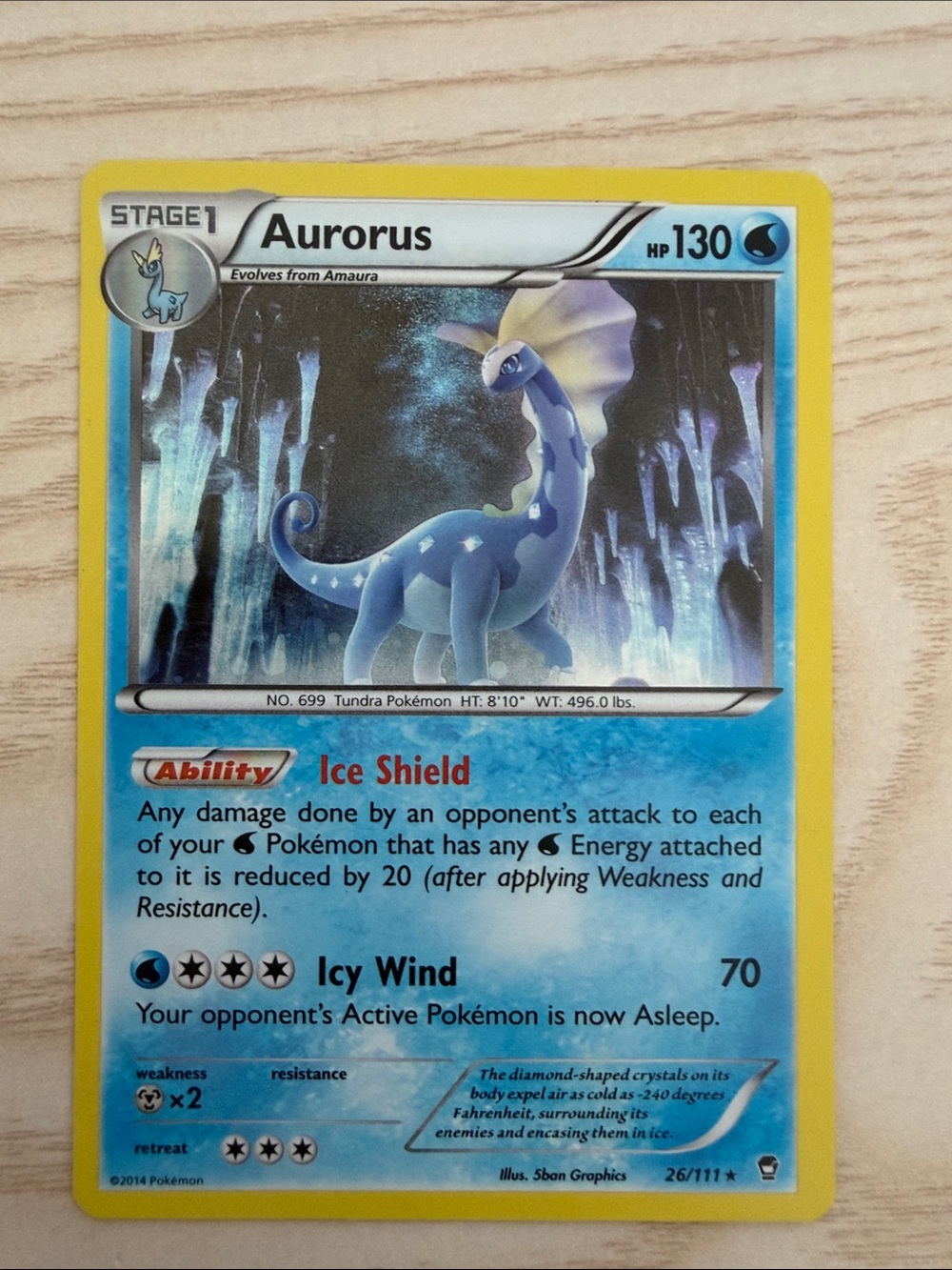Aurorus 26/111 Cosmos Holo Pokemon Card
